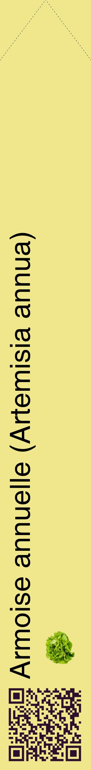 Étiquette de : Artemisia annua - format c - style noire20_simplehel avec qrcode et comestibilité simplifiée