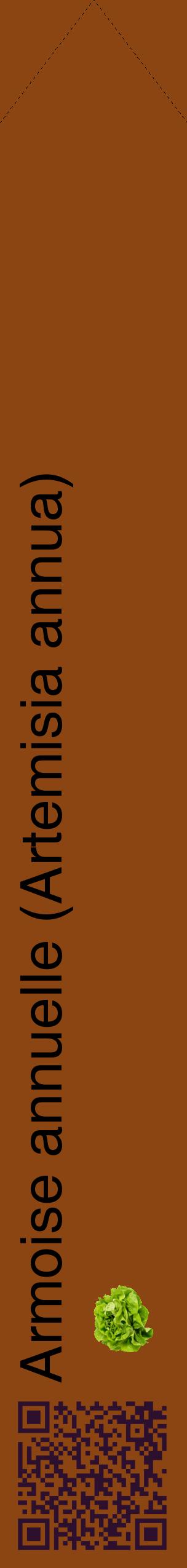 Étiquette de : Artemisia annua - format c - style noire30_simplehel avec qrcode et comestibilité simplifiée