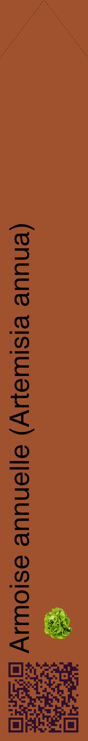 Étiquette de : Artemisia annua - format c - style noire32_simplehel avec qrcode et comestibilité simplifiée