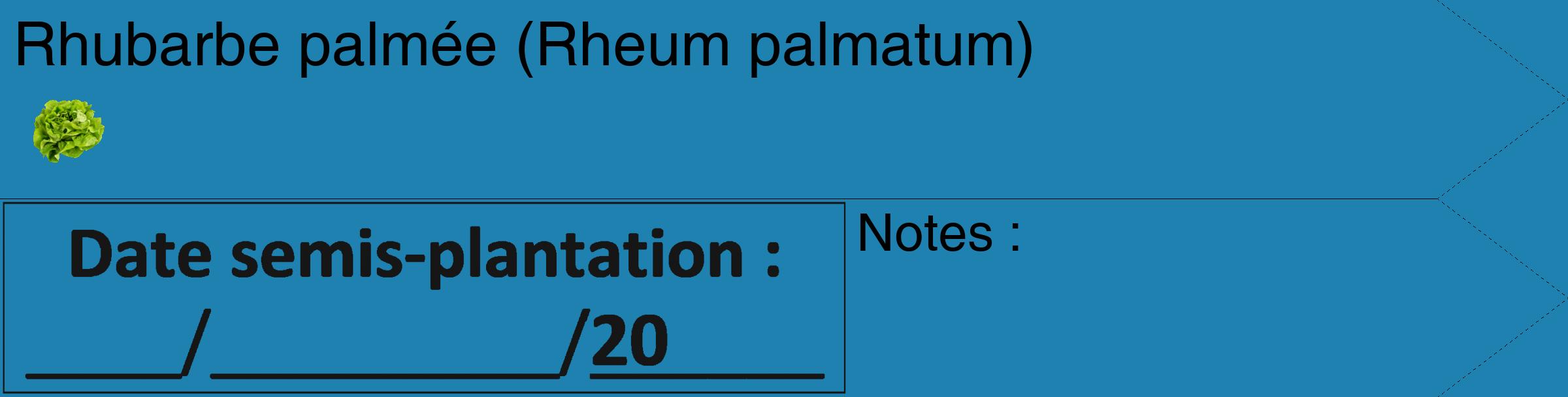 Étiquette de : Rheum palmatum - format c - style noire6_simple_simplehel avec comestibilité simplifiée