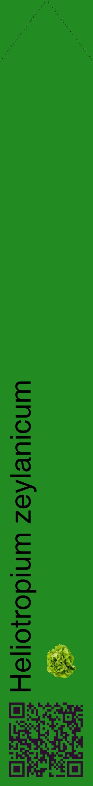 Étiquette de : Heliotropium zeylanicum - format c - style noire10_simplehel avec qrcode et comestibilité simplifiée