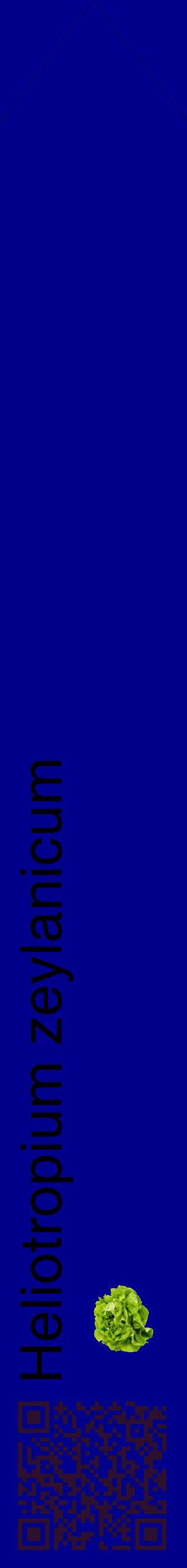 Étiquette de : Heliotropium zeylanicum - format c - style noire7_simplehel avec qrcode et comestibilité simplifiée
