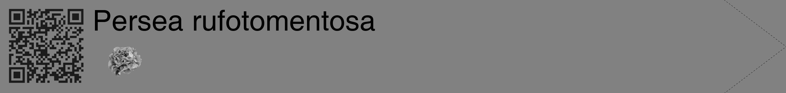 Étiquette de : Persea rufotomentosa - format c - style noire50_simple_simplehel avec qrcode et comestibilité simplifiée