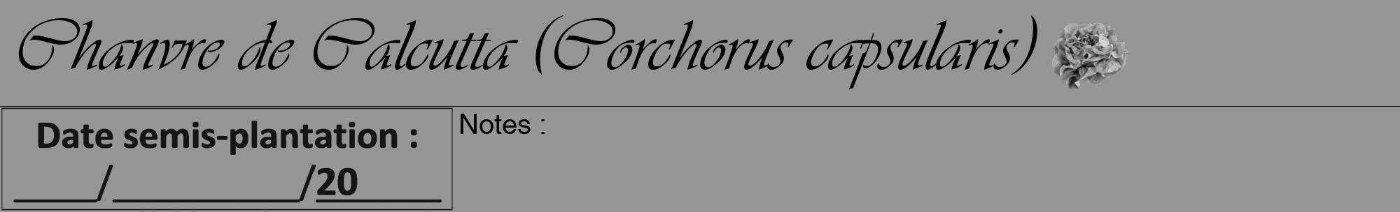 Étiquette de : Corchorus capsularis - format a - style noire16viv avec comestibilité simplifiée