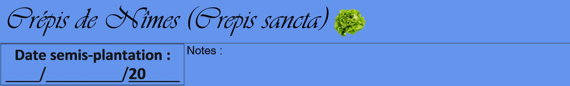 Étiquette de : Crepis sancta - format a - style noire4viv avec comestibilité simplifiée