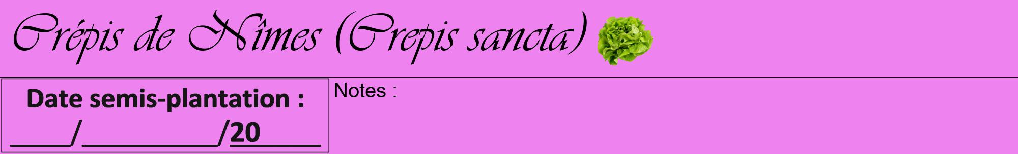Étiquette de : Crepis sancta - format a - style noire53viv avec comestibilité simplifiée