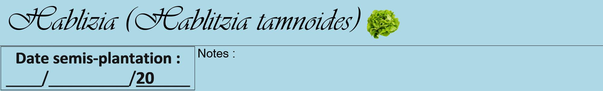 Étiquette de : Hablitzia tamnoides - format a - style noire0viv avec comestibilité simplifiée