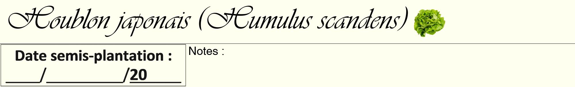 Étiquette de : Humulus scandens - format a - style noire19viv avec comestibilité simplifiée