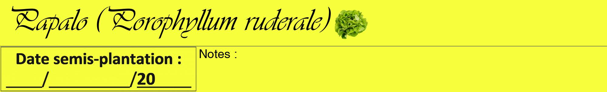 Étiquette de : Porophyllum ruderale - format a - style noire18viv avec comestibilité simplifiée