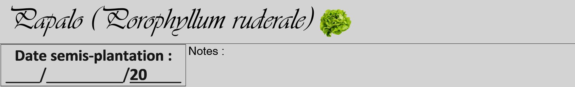 Étiquette de : Porophyllum ruderale - format a - style noire56viv avec comestibilité simplifiée