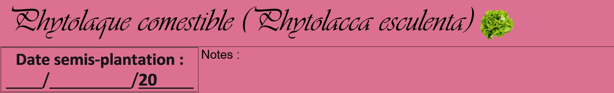 Étiquette de : Phytolacca esculenta - format a - style noire44viv avec comestibilité simplifiée