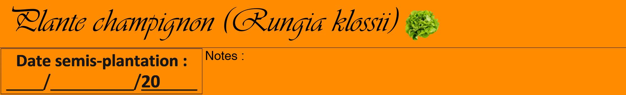 Étiquette de : Rungia klossii - format a - style noire23viv avec comestibilité simplifiée