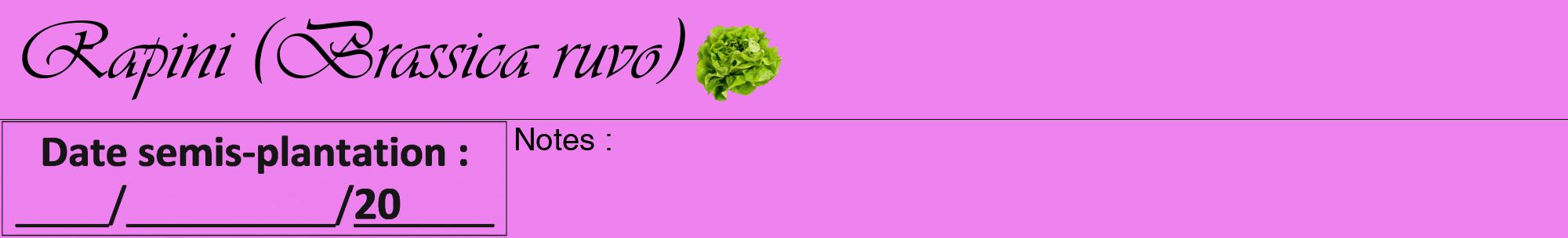 Étiquette de : Brassica ruvo - format a - style noire53basiqueviv avec comestibilité simplifiée