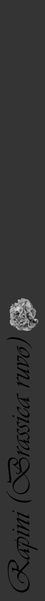 Étiquette de : Brassica ruvo - format a - style noire46viv avec comestibilité simplifiée - position verticale