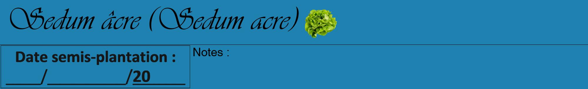 Étiquette de : Sedum acre - format a - style noire6viv avec comestibilité simplifiée