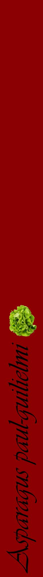 Étiquette de : Asparagus paul-guilielmi - format a - style noire34viv avec comestibilité simplifiée