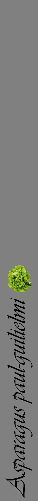 Étiquette de : Asparagus paul-guilielmi - format a - style noire57viv avec comestibilité simplifiée