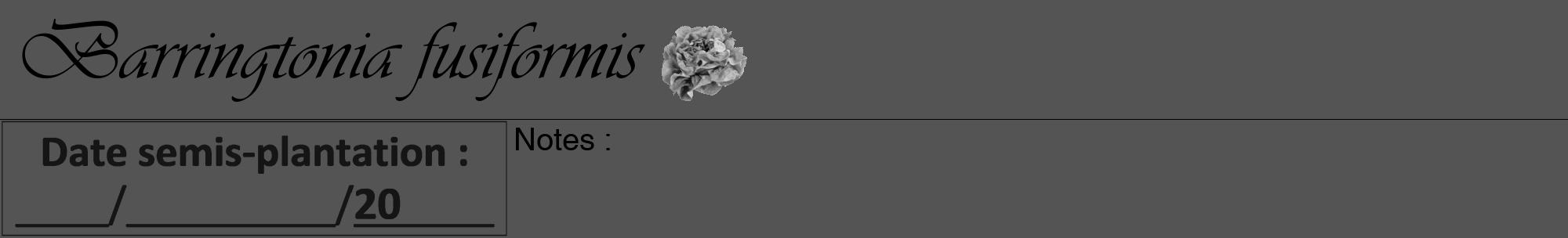 Étiquette de : Barringtonia fusiformis - format a - style noire36viv avec comestibilité simplifiée