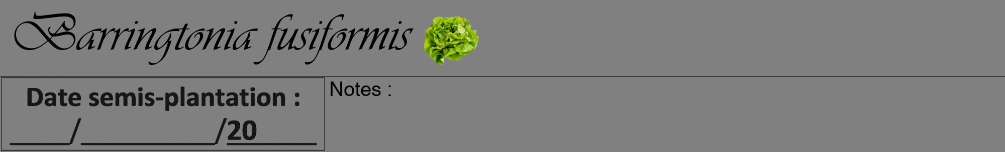 Étiquette de : Barringtonia fusiformis - format a - style noire57viv avec comestibilité simplifiée