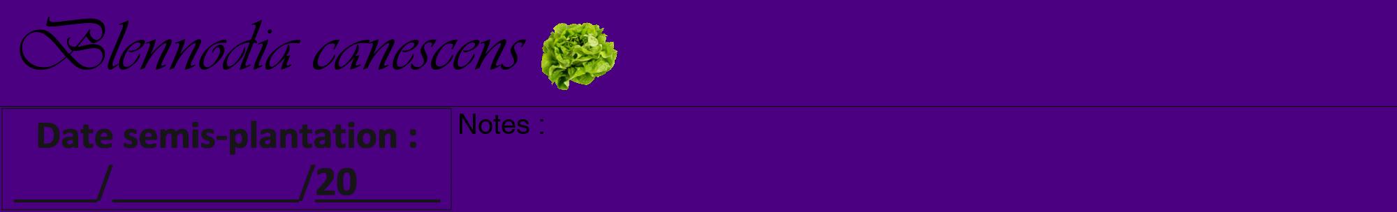 Étiquette de : Blennodia canescens - format a - style noire47viv avec comestibilité simplifiée