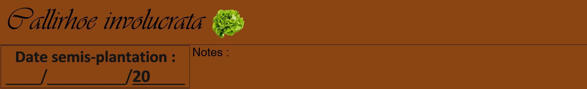 Étiquette de : Callirhoe involucrata - format a - style noire30viv avec comestibilité simplifiée