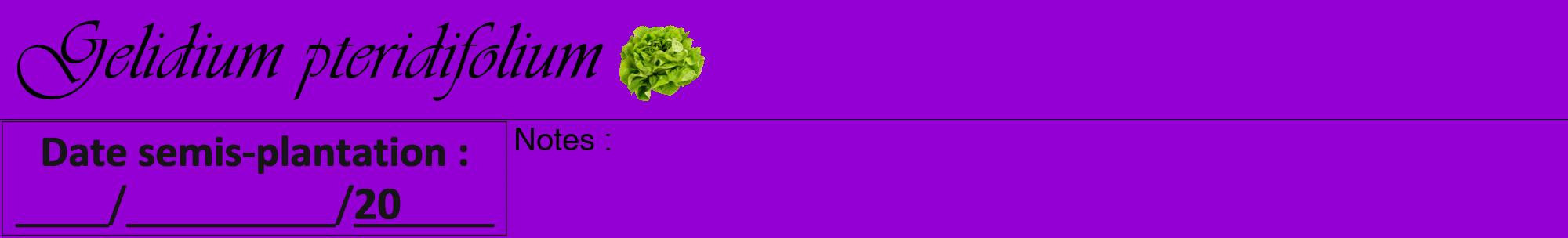Étiquette de : Gelidium pteridifolium - format a - style noire48viv avec comestibilité simplifiée
