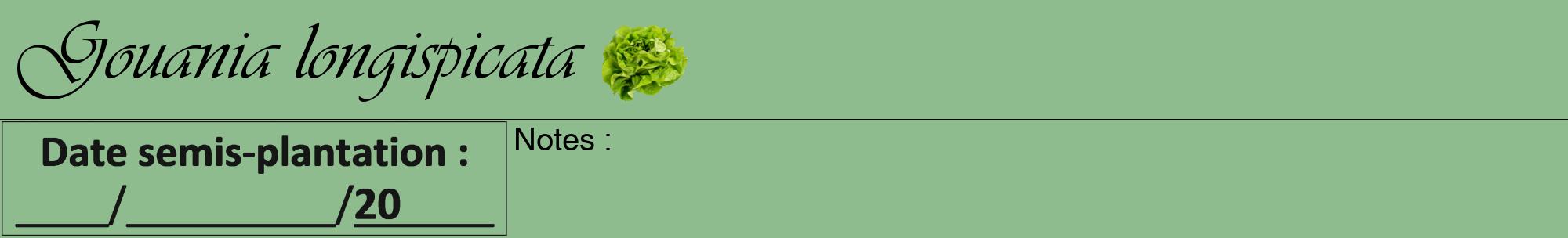 Étiquette de : Gouania longispicata - format a - style noire13viv avec comestibilité simplifiée