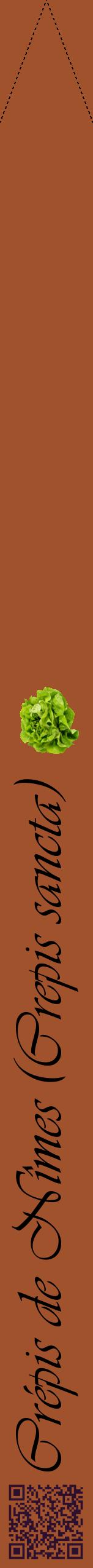 Étiquette de : Crepis sancta - format b - style noire32viv avec qrcode et comestibilité simplifiée