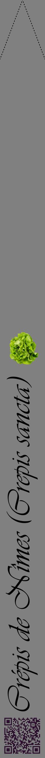 Étiquette de : Crepis sancta - format b - style noire57viv avec qrcode et comestibilité simplifiée