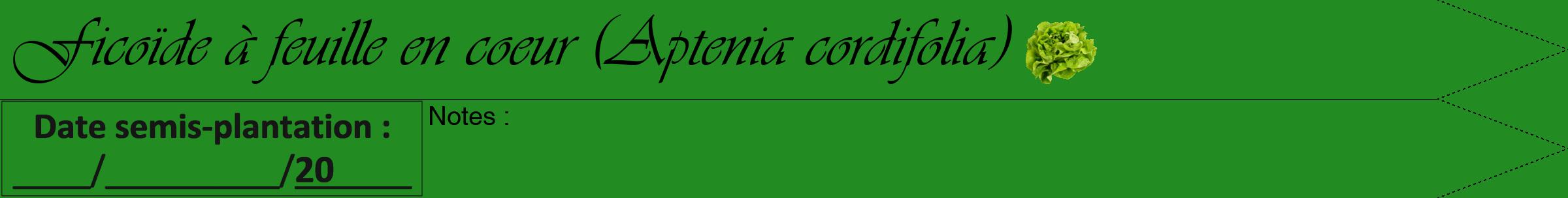 Étiquette de : Aptenia cordifolia - format b - style noire10viv avec comestibilité simplifiée