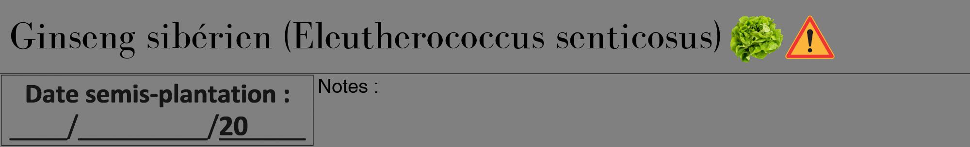 Étiquette de : Eleutherococcus senticosus - format a - style noire57bod avec comestibilité simplifiée