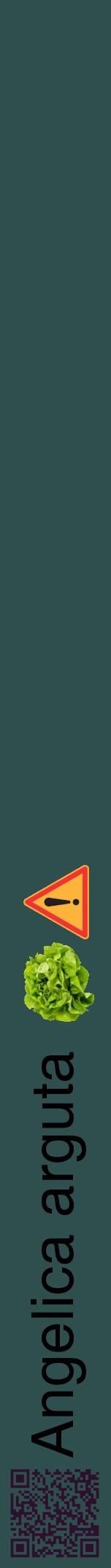 Étiquette de : Angelica arguta - format a - style noire58hel avec qrcode et comestibilité simplifiée