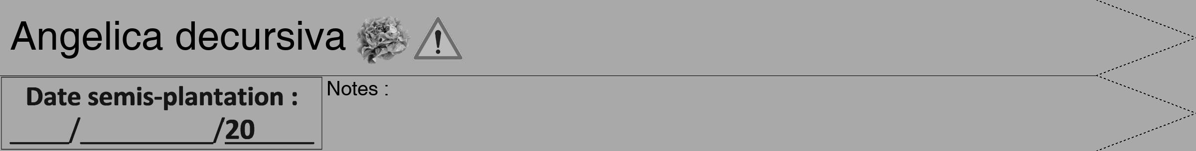 Étiquette de : Angelica decursiva - format b - style noire13hel avec comestibilité simplifiée