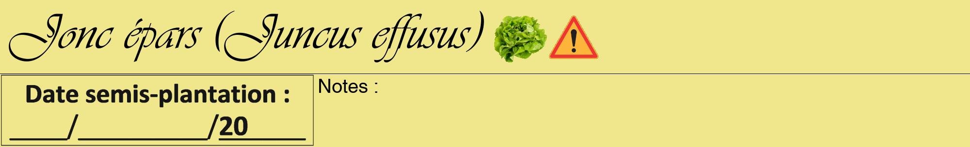 Étiquette de : Juncus effusus - format a - style noire20viv avec comestibilité simplifiée