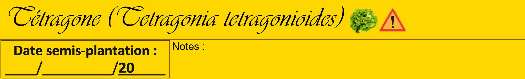 Étiquette de : Tetragonia tetragonioides - format a - style noire21viv avec comestibilité simplifiée