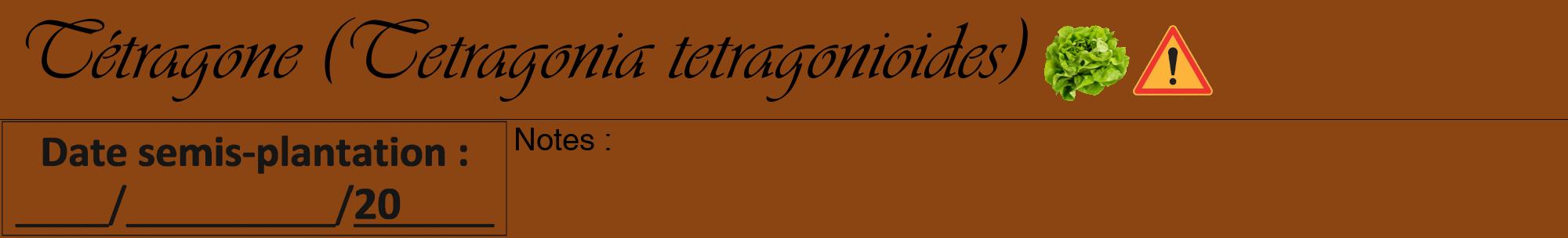 Étiquette de : Tetragonia tetragonioides - format a - style noire30basiqueviv avec comestibilité simplifiée