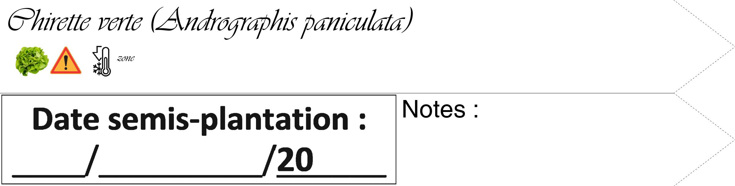 Étiquette de : Andrographis paniculata - format c - style noire60_simple_simpleviv avec comestibilité simplifiée