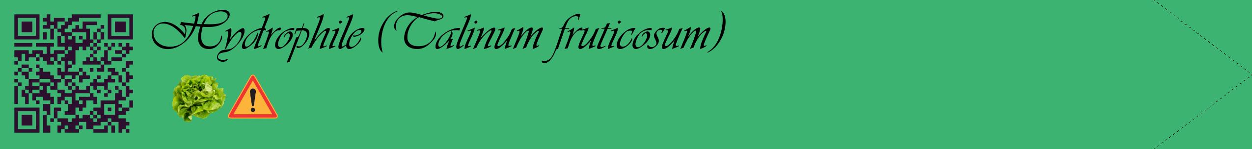 Étiquette de : Talinum fruticosum - format c - style noire12simple_basique_basiqueviv avec qrcode et comestibilité simplifiée