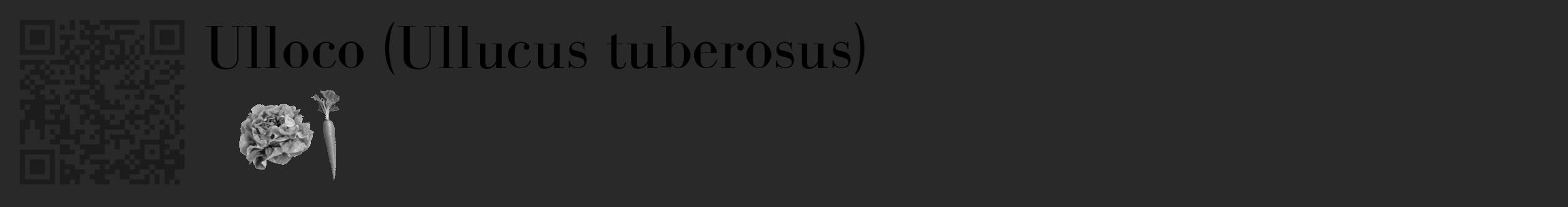 Étiquette de : Ullucus tuberosus - format c - style noire34_basique_basiquebod avec qrcode et comestibilité simplifiée