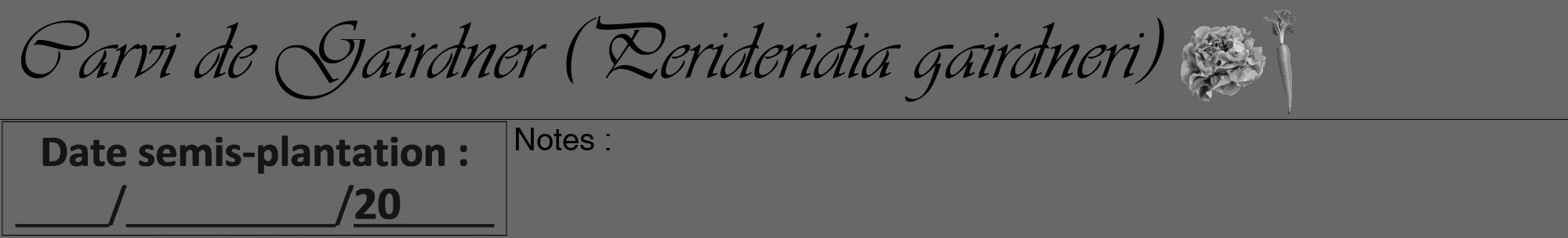 Étiquette de : Perideridia gairdneri - format a - style noire43viv avec comestibilité simplifiée