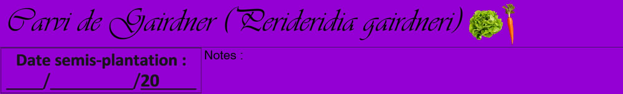 Étiquette de : Perideridia gairdneri - format a - style noire48viv avec comestibilité simplifiée