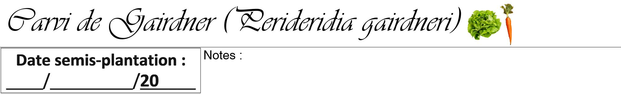 Étiquette de : Perideridia gairdneri - format a - style noire60viv avec comestibilité simplifiée