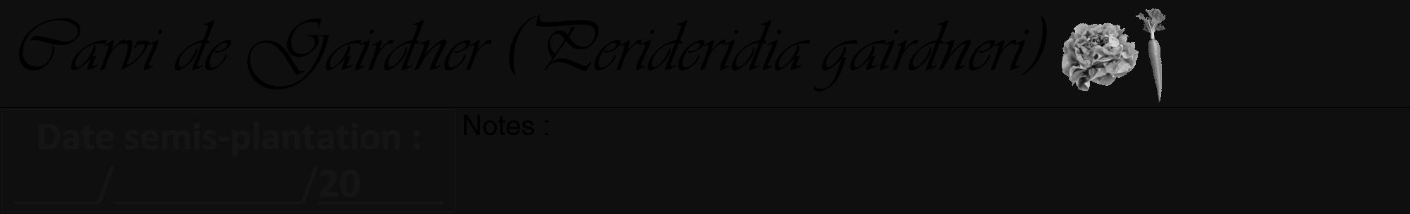 Étiquette de : Perideridia gairdneri - format a - style noire7viv avec comestibilité simplifiée