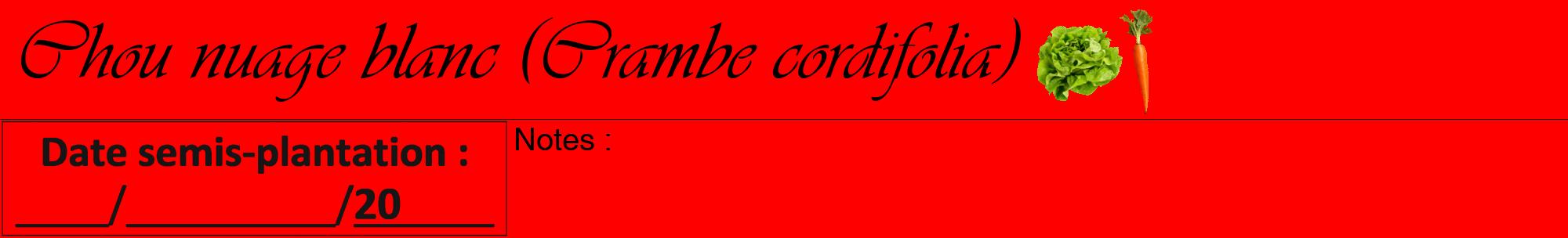 Étiquette de : Crambe cordifolia - format a - style noire27viv avec comestibilité simplifiée