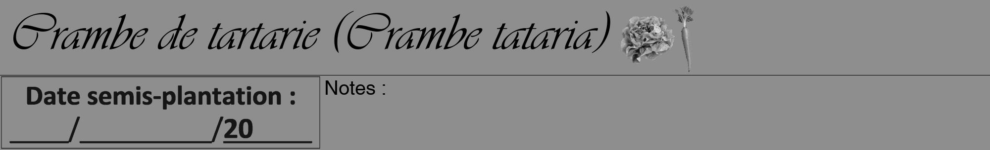 Étiquette de : Crambe tataria - format a - style noire25viv avec comestibilité simplifiée