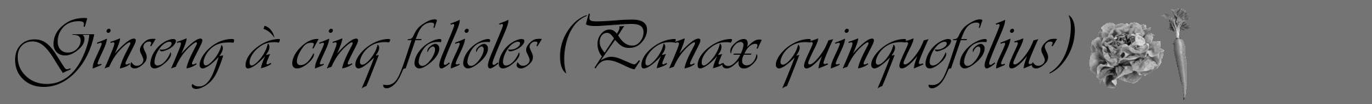 Étiquette de : Panax quinquefolius - format a - style noire26viv avec comestibilité simplifiée