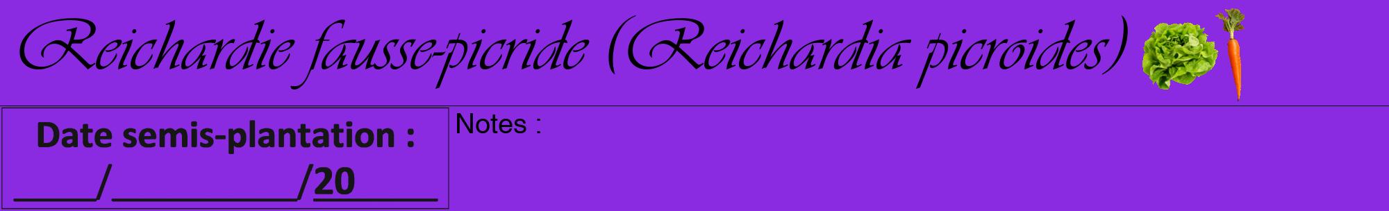 Étiquette de : Reichardia picroides - format a - style noire49viv avec comestibilité simplifiée