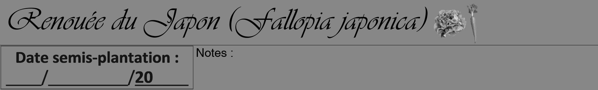 Étiquette de : Fallopia japonica - format a - style noire12viv avec comestibilité simplifiée
