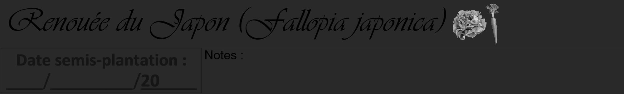 Étiquette de : Fallopia japonica - format a - style noire34viv avec comestibilité simplifiée