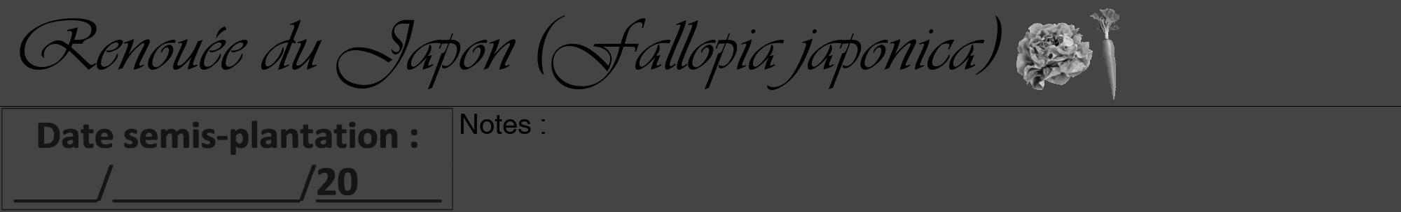 Étiquette de : Fallopia japonica - format a - style noire48viv avec comestibilité simplifiée